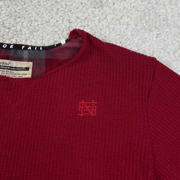 Flag Nor Fail Forever Waffle Knit Crop Top Red - Picture 5 of 9